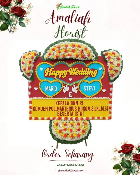 Papan Bunga Pernikahan Sumberkepuh